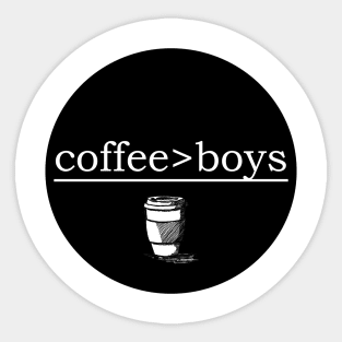 No. 1 Coffee Over Boys Ed. 3 Sticker